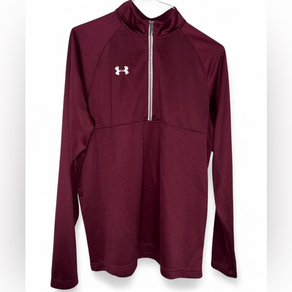 Under Armour Maroon Athletic Pullover Quarter Zip